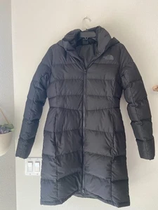 The North Face 600 Womens Black PARKA Hooded Jacket Coat SZ M~AMAZING~ - Picture 1 of 3