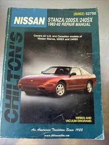 Chilton #52750 (8262): Nissan Stanza/200SX/240SX 1982-1992 Repair Manual - Picture 1 of 24