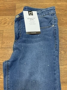Girls Jeans With Rhinestones Size XL NWT - Picture 1 of 8