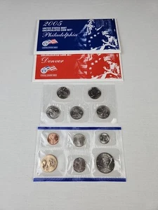 2005 US Mint Uncirculated Coin Sets Philadelphia Denver W COA - Picture 1 of 2