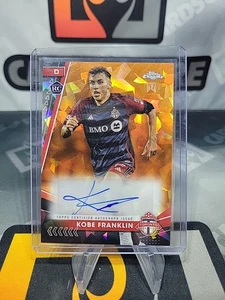 2024 Topps Chrome MLS Sapphire Kobe Franklin RC Auto Orange Refractor /25 #SA-KF - Picture 1 of 2