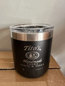 Tito’s Vodka YETI 2.0 Rambler 10 oz Black - Picture 1 of 2