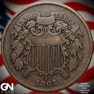 Pieza de 2 centavos 1864 Y8300 - Imagen 1 de 2