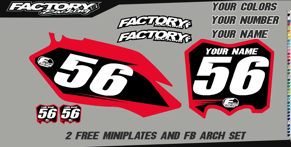 Fondos de matrícula preimpresos Honda CRF 50F 2013-21 SERIE BÁSICA  Foto 1 de 1