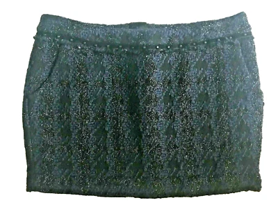 Новая мини-юбка MAISON SCOTCH Scotch & Soda темно-синяя черная люрекс гончая твидовая размер 2 - Изображение 1 из 4