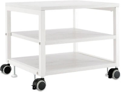 Under Desk Printer Stand 3 Tier Low Medium Table Cart With Wheels on Metal Frame - Image 1 of 4
