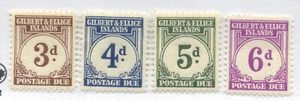 Gilbert & Ellice Islands 1940 Postage Dues 3d to 6d mint o.g. hinged - Foto 1 di 1