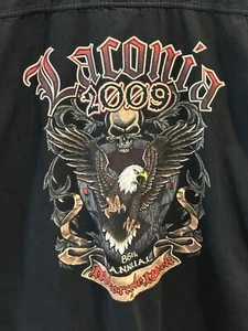 Biker Design Cut Off Sleeves Sleeveless Men’s XL Laconia 2009 86th Bike Week - Picture 1 of 5