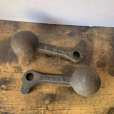 2 Antique PRIME-MILW BR 1090 7” Locomotive Cast Iron Bell Clappers - Very Rare - Image 1 of 4