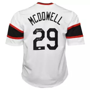 Jack McDowell Signed 93 AL CY Inscription Chicago White Throwback Baseball Jerse - Picture 1 of 3