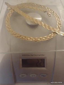 STERLINGSILBER 5 STRÄNGE VERMEIL FISCHGRÄT 17" HALSKETTE & ARMBAND ITALIEN .925 - Bild 1 von 12