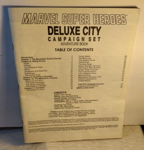 MARVEL SUPER HEROES DELUXE CITY CAMPAIGN SET ADVENTURE BOOK RPG TSR'89 ROLEPLAY. - Picture 1 of 8