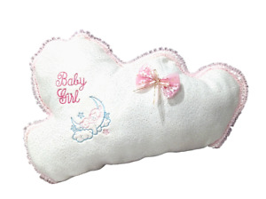 Cloud Shaped Cushion Filled Embroided Pillows Newborn Toddlers Baby's Boy Girls