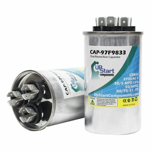 2x Condensador de doble funcionamiento redondo 30/5 MFD 370 voltios para Goodman CPLE24 1C, CKL24 1L - Imagen 1 de 1