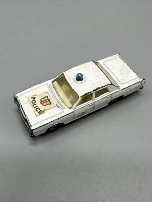 Matchbox Lesney Superfast Mercury Nº 55 o 73 Blanco Coche Policía Luz Azul Leer Foto 1 de 4
