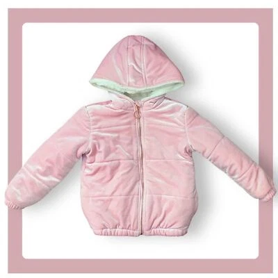 EPIC THREADS Girls Light Pink Velvet Fleece Size 5 Rose gold zipper - Image 1 of 4