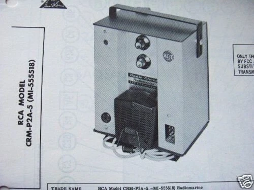 RCA RADIOMARINE, CRM-P2A-5,  CB RADIO PHOTOFACT - Image 1 of 1