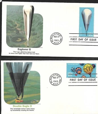 USA 1983 FIRST DAY COVER BALOONS FULL COLOR CACHET FLEETWOOD - Image 1 of 4