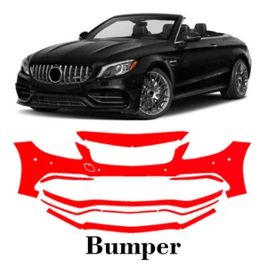 Front bumper PreCut PPF Paint Protection Film For Mercedes Benz C63 2019-2021 - Picture 1 of 6