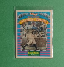 1991 Kellogg's Corn Flakes Baseball Greats Ernie Banks Chicago Cubs #4