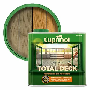 Cuprinol Total Deck Clear 2.5L Restores and Oils Wood Lasting Protecting Finish  - Picture 1 of 4