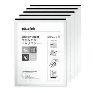 Plustek Scanner Document Carrier Sheets (Pack of 5) - 27-656-0204A130 - Picture 1 of 7