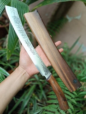 Handmade Parang Cutting Camping knife 12.9” forged blade,Full tang,Brown Salwood - Image 1 of 4