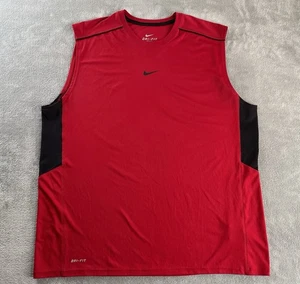 Nike DRI FIT Shirt ärmellos 2XL rot schwarz Dri-FIT Performance Gym Training XXL - Bild 1 von 10