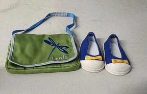 American Girl Doll Lanie Meet Outfit, - Blue Shoes & Purse Year 2010 Set Lot - Picture 1 of 10