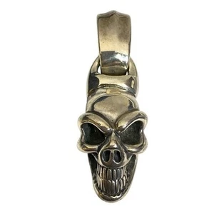 Bill Wall Leather Pendant Top Necklace Charm Accessory Skull SV925 Silver #0418 - Picture 1 of 10
