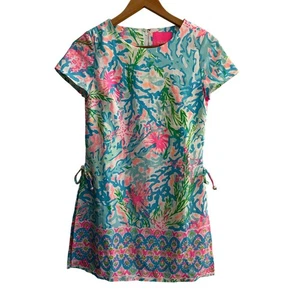 Lilly Pulitzer Blanca Stretch Romper Coral Bay Print NWT $188 Built-In Shorts - Picture 1 of 6