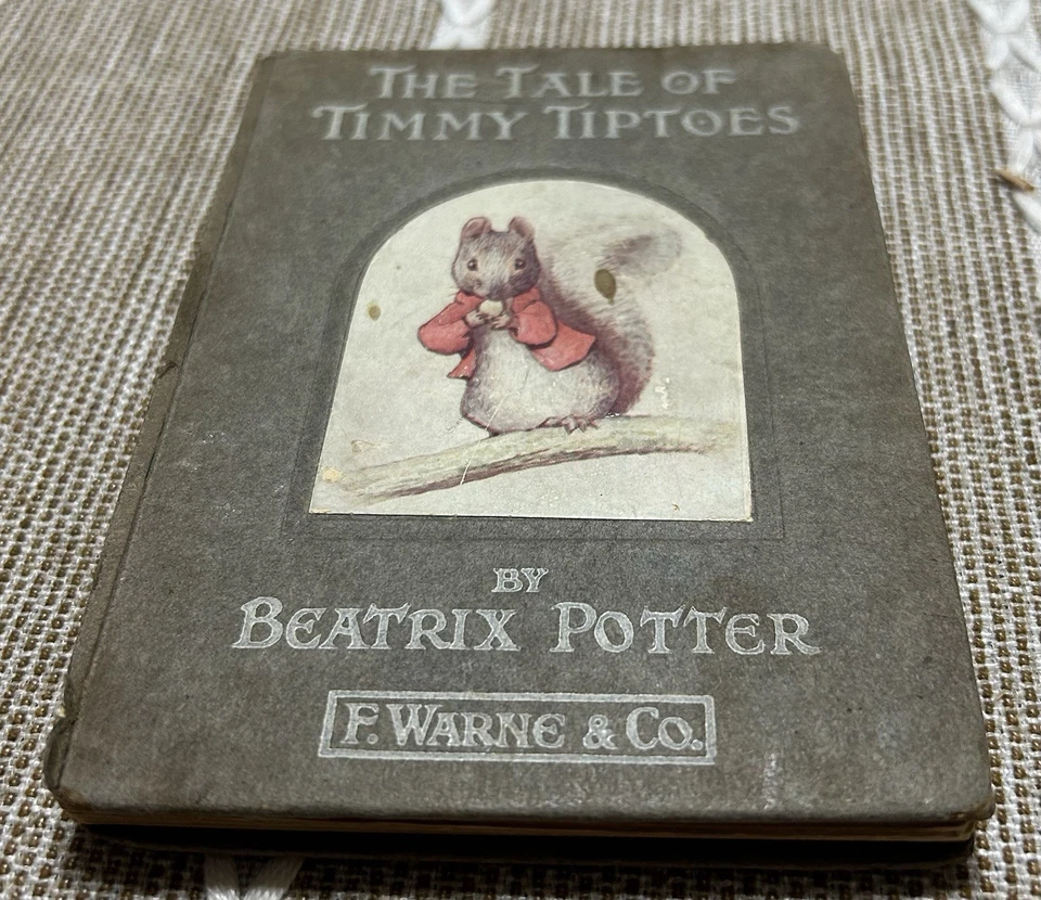 Beatrix Potter The Tale of Timmy Tiptoes -1911- F. Warne & Co - Vintage - RARE Foto 1 de 4