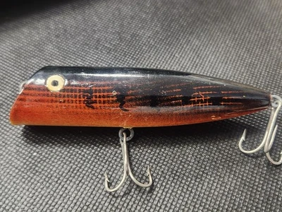 Popper de madera vintage, tapón, señuelo de pesca, artículo #2540 Foto 1 de 4