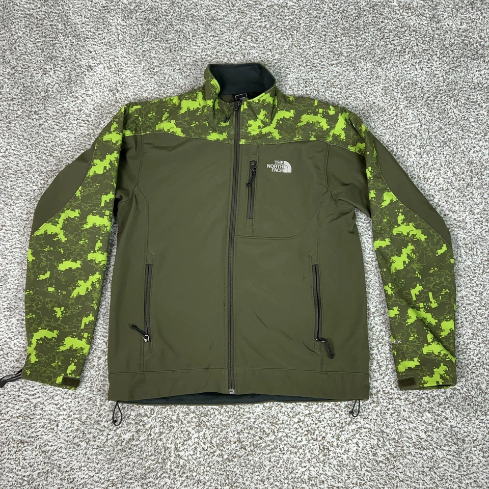 The North Face Jacket Mens Medium Green Apex Softshell Zip Pockets Outdoors - Image 1 of 4