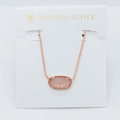 Nuevo Collar Colgante Kendra Scott Elisa Oro Rosa en Cuarzo Rosa Foto 1 de 4