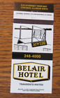 CHICAGO, ILLINOIS MATCHBOOK COVER: BELAIR HOTEL EMPTY MATCHCOVER -B