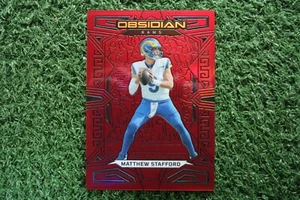 Matthew Stafford 2023 Panini Obsidian #58 Electric Etch Asia Red Flood /90 - Picture 1 of 2