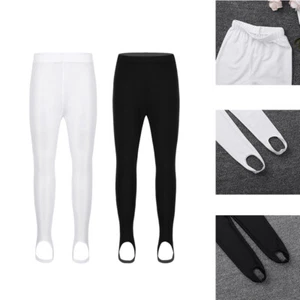 Children Girls Stirrup  Ballet Dance Stockings Tights Gymnastics Shiny Pantyhose - Picture 1 of 22