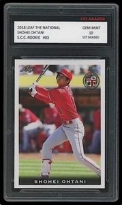 SHOHEI OHTANI 2018 THE NATIONAL #03 1ST GRADED 10 ROOKIE CARD LA ANGELES ANGELS - Picture 1 of 1