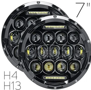 For Land Rover Defender 90 110 7" inch LED Headlight Headlamp Daytime DRL Light - Picture 1 of 6