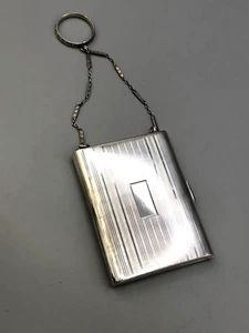 Vintage Sterling Silver Card Case or Change Purse 3" x  2 3/8" - Picture 1 of 11