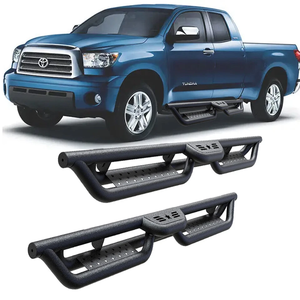 estriberas de 6" para Toyota Tundra 2007-2021 CrewMax cabina peldaños laterales barra Nerf Foto 1 de 4