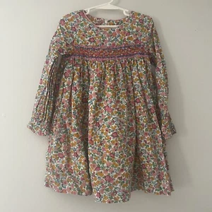 Mini Boden gesmoktes Kleid mehrfarbig geblümt Gr. 4-5 T - Bild 1 von 6