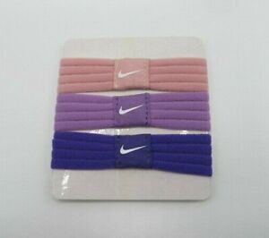 Pack de 3 bandes de cheveux Nike sans couture ponytail rose glacé/violet choc/baie sauvage