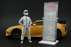 The white STIG Figura para 1:18 Autoart Pagani Zonda Huayra Top Gear BBR NO CAR - Imagen 1 de 9