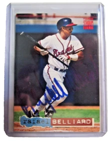 Signed Autographed 1994 Stadium Club #426 Rafael Belliard Atlanta Braves Basebal - Picture 1 of 1