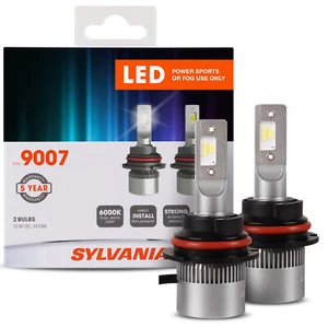Sylvania 9007 LED Powersport Headlight Bulbs for Off-Road Use /Fog Lights 2 Pack - Picture 1 of 9
