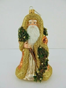 Glaswaren Kunst Studio Weihnachtsmann mit Balsam Tanne mundgeblasen Glas Ornament handbemalt (73 - Bild 1 von 12
