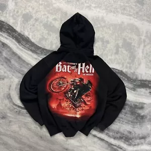 Vintage FOTL Jim Steinman's Bat Out Of Hell 2000's Black Full Zip Small Hoodie - Picture 1 of 8