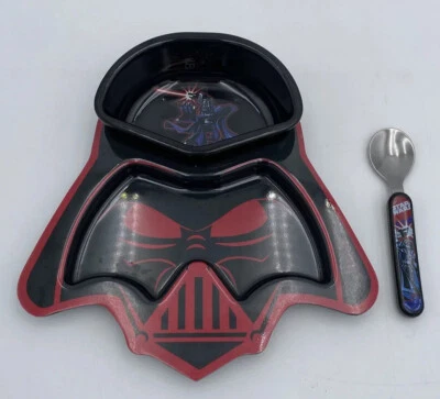 The First Years Kids Star Wars Darth Vader Plate Set With Spoon - Mint Condition - Image 1 of 2